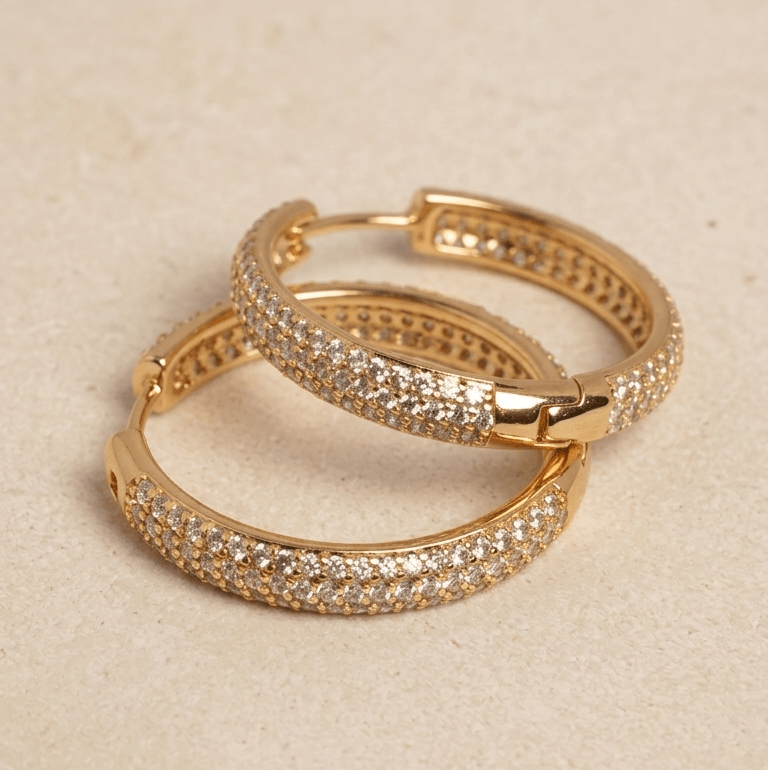 Golden Dazzle Hoops