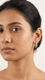 Lustrous Duo Hoops