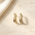 Lustrous Duo Hoops