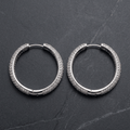 Silver Dazzle Hoops