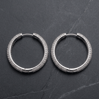 Silver Dazzle Hoops