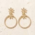 Sunlit Petal Hoops
