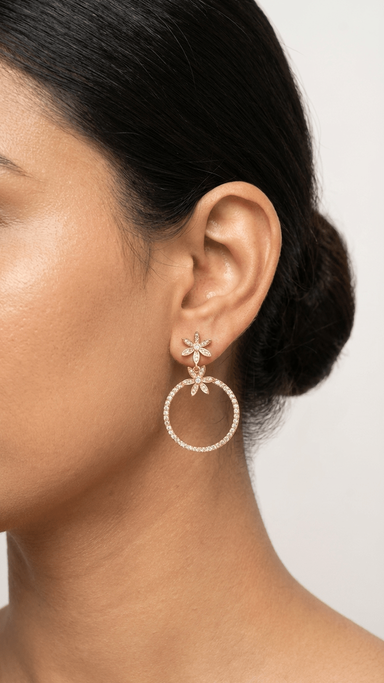 Sunlit Petal Hoops
