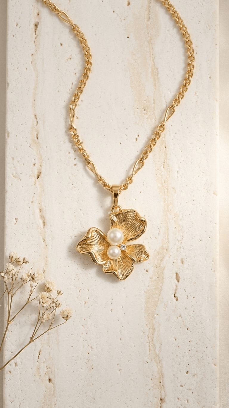 Pearls Petal pendent