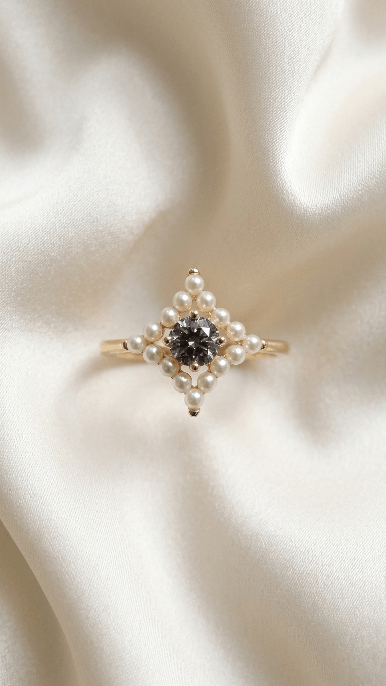Opulent Pearl Star Ring