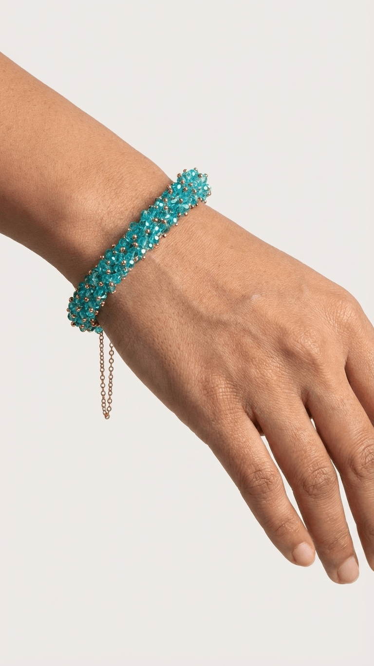 Sky Blue Gajra Bangle