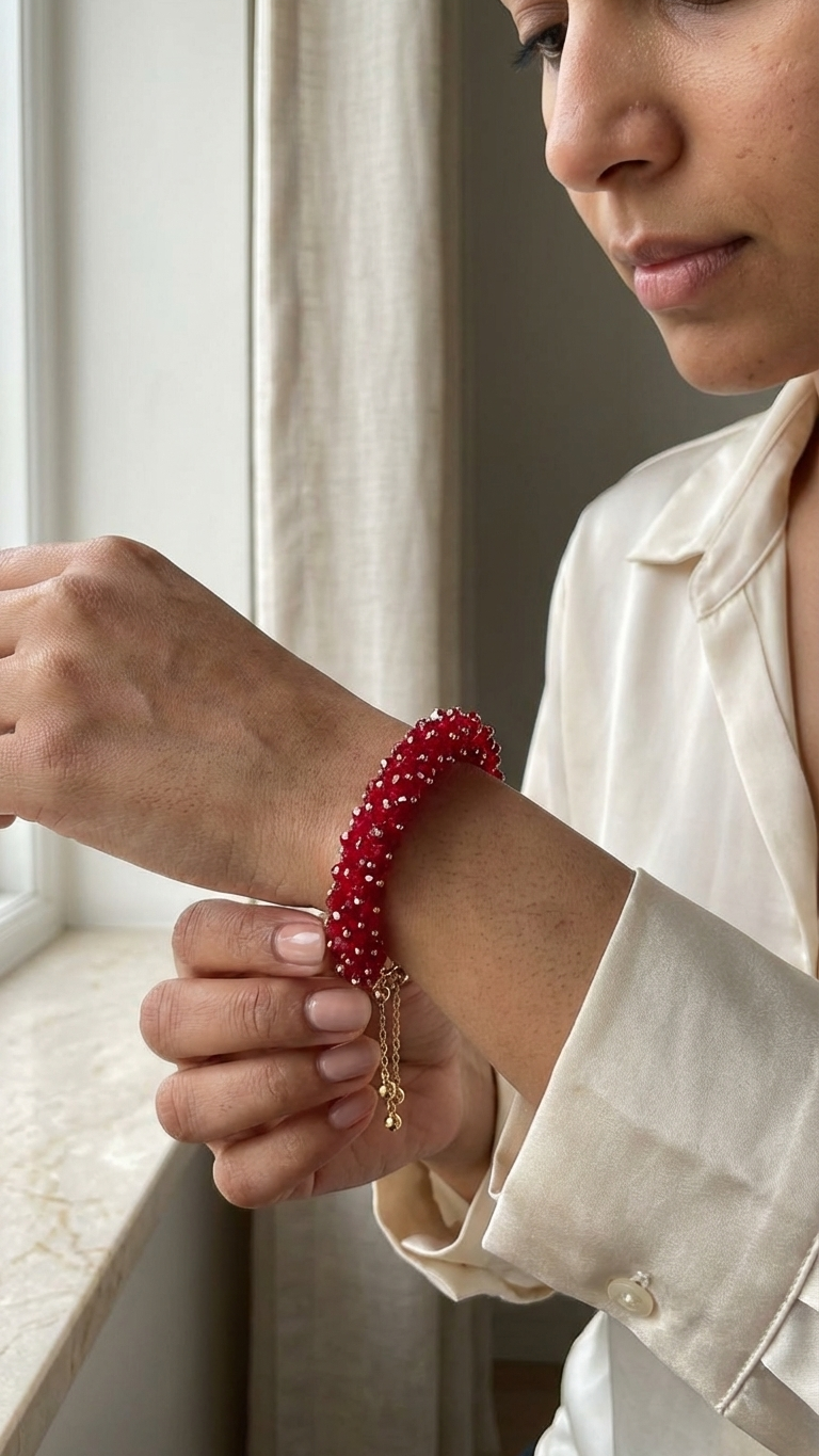 Red Gajra Bangle