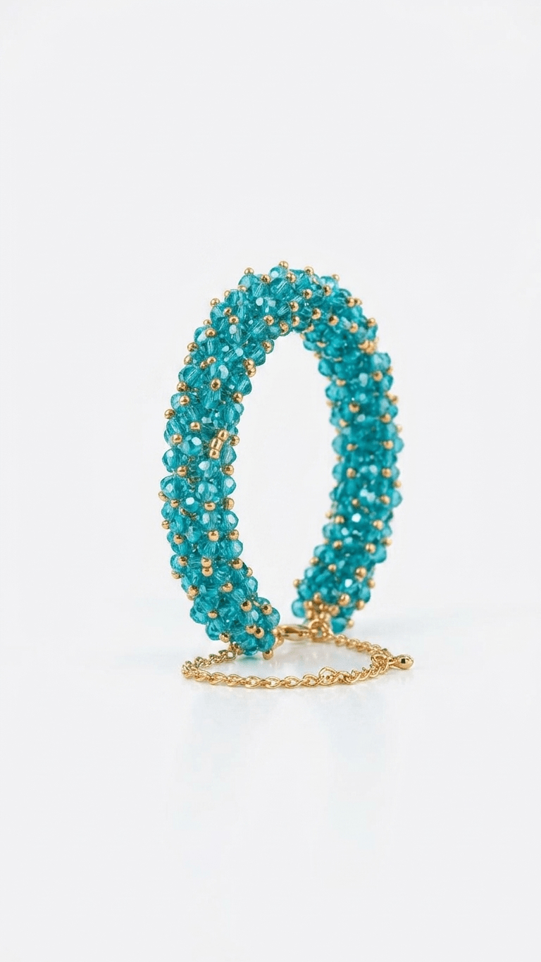 Sky Blue Gajra Bangle