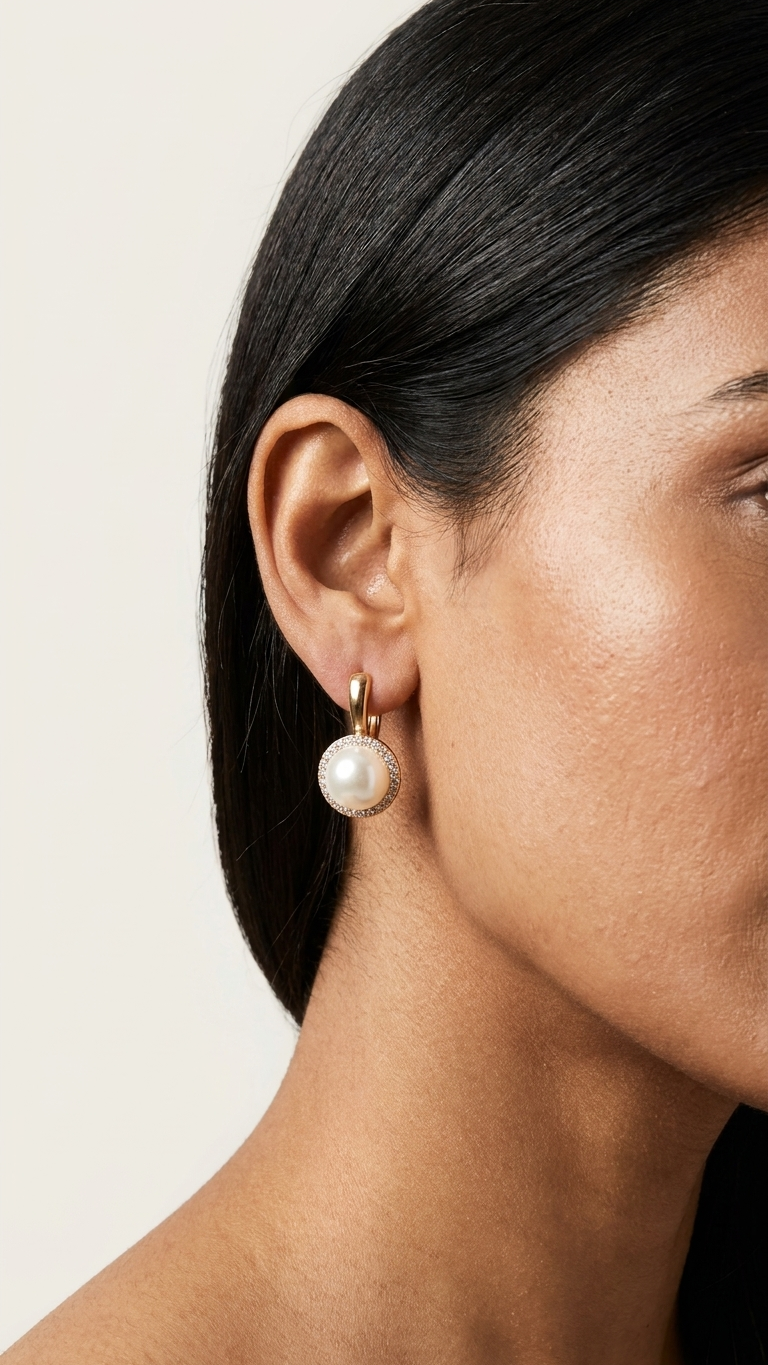 Celeste Pearl Hoops