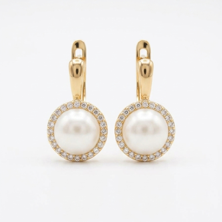 Celeste Pearl Hoops