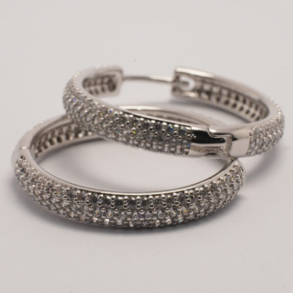 Silver Dazzle Hoops