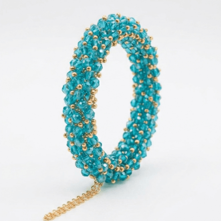 Sky Blue Gajra Bangle